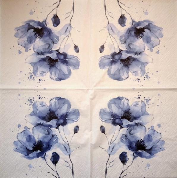 056 Daffodils - 3-ply (weiß/blau) - Ihr